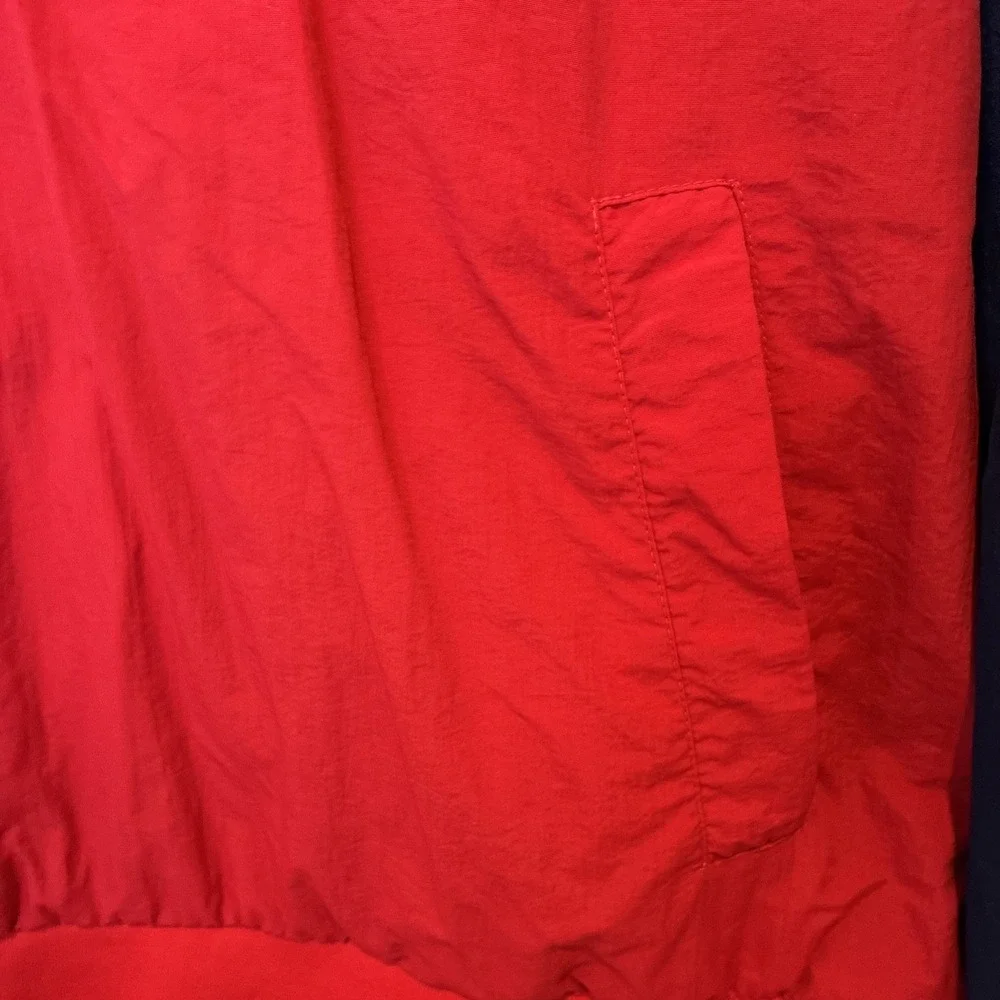 Fila Mens Quarter Zip Windbreaker Anorak Jacket Colorblock Navy Red XL